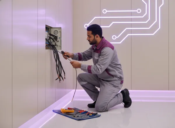 Replacing burnt wires service