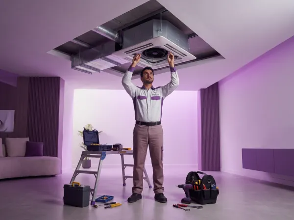 Serbisyo Kumpletong pag-install ng nakatagong air conditioning