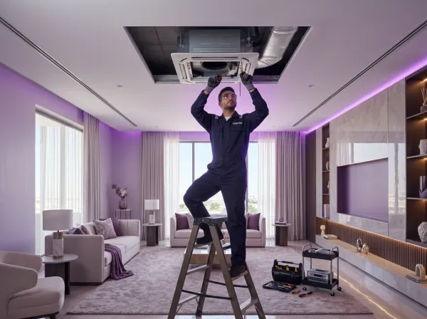 Serbisyo Pag-disassemble at pag-install ng isang nakatagong air conditioner