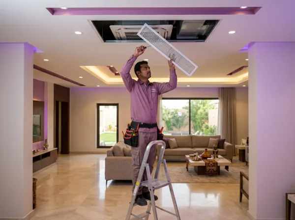 Serbisyo Pag-install ng diffuser para sa nakatagong espasyo