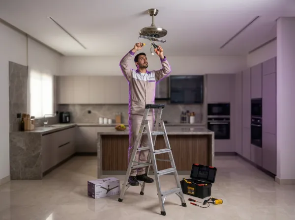 Ceiling fan removal and installation service