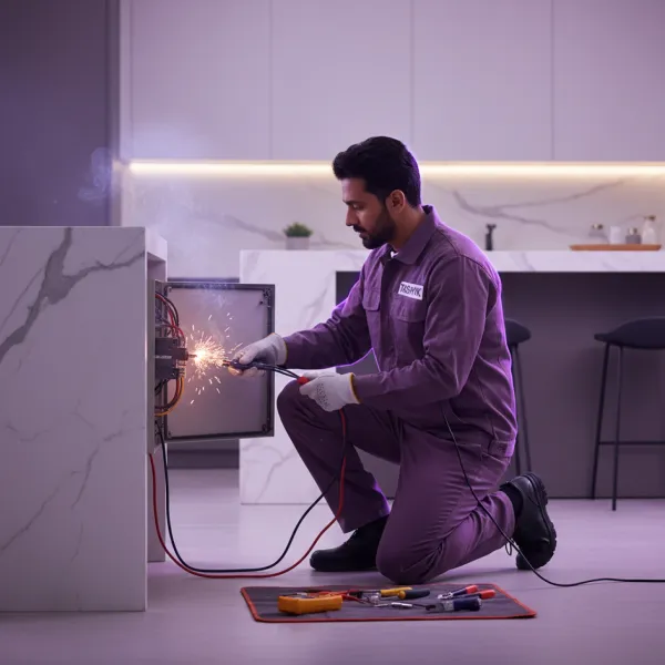 Hot wires or burning smell - emergency service