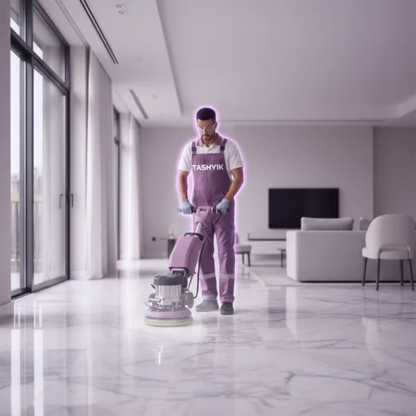 Marble floor polishing and buffing - per square meter service