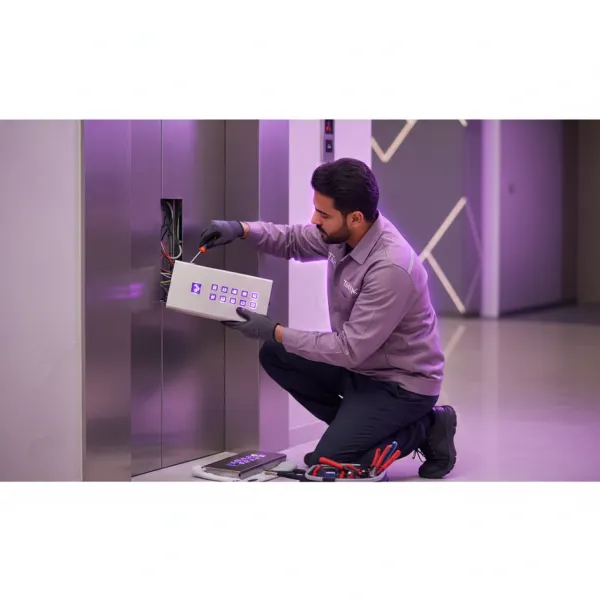 Replacing the elevator button panel service
