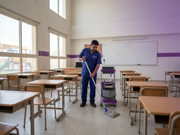 Service Contrat de nettoyage scolaire - mensuel (jusqu'à 20 salles de classe)