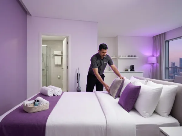 Apartment setup for guests - Hotel cleaning service