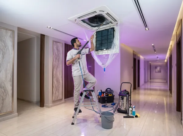 Comprehensive cleaning of hotel air conditioners (30 rooms) service