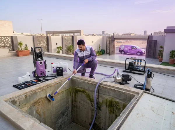 Tank cleaning and network maintenance package service