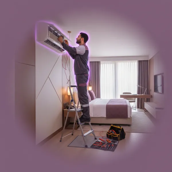 Urgent repairs to a hotel room — labor costs service